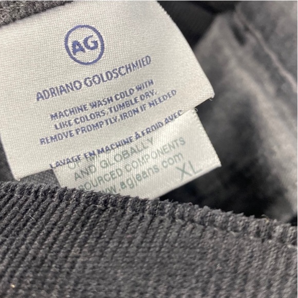 Adriano Goldschmied AG Gwendolyn Utility Overalls Corduroy Women’s Black Size XL - Picture 8 of 10